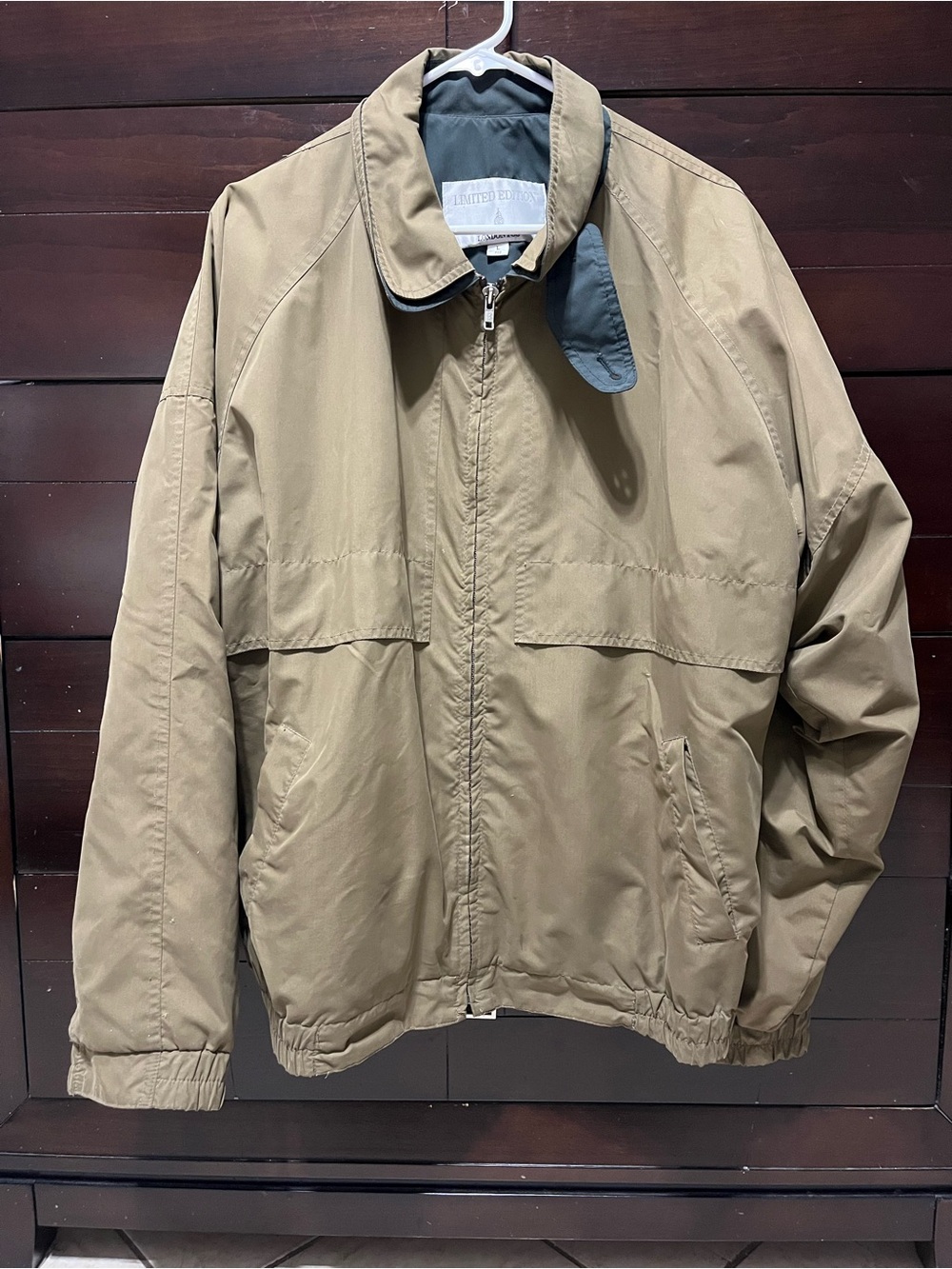 London Fog Men's Khaki Lightweight Zip Jacket